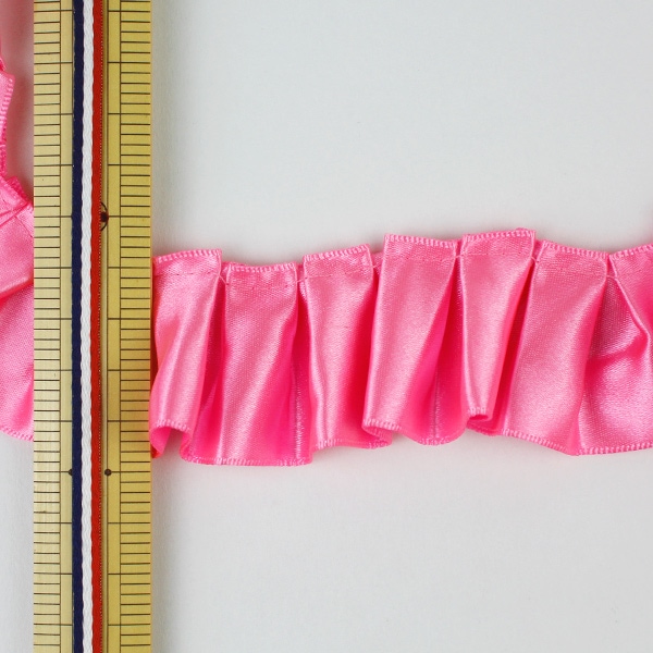 リボン 『フリルリボン 5m×38mm 一反売り コイピンク』 ソーイング