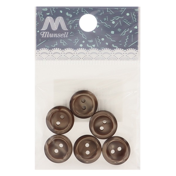 ボタン 『シャツボタン 二つ穴 13mm 6個入り 47番色 PVSO9003-47-13