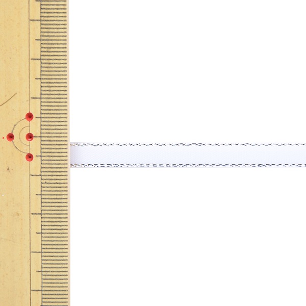 リボン 『メタリックエッジサテンリボン 58802 6mm幅×5m 一反