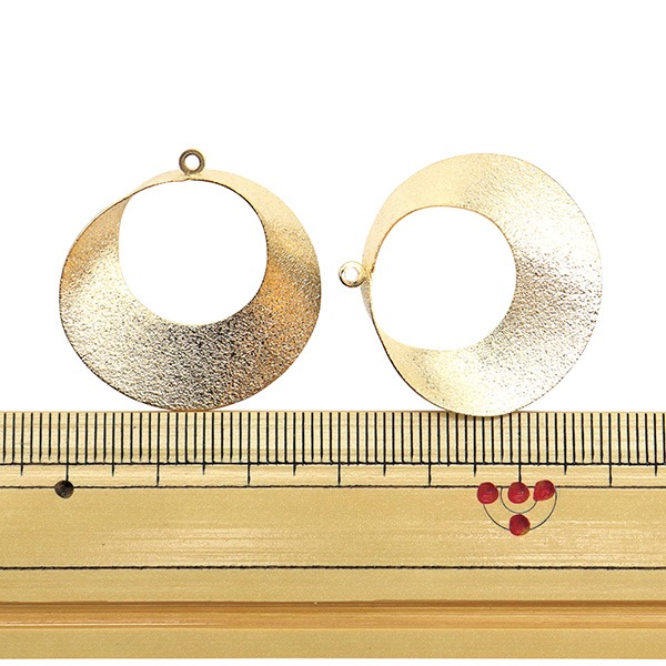 手芸金具 『メタルパーツ 30mm ゴールド 2個入り 271/0349』 ビーズ
