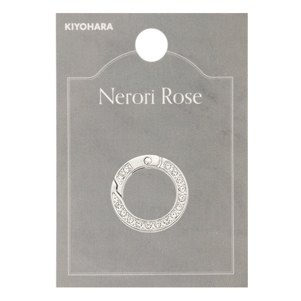 手芸金具 『キラキラストーン カラビナ シルバー NR-10』 KIYOHARA