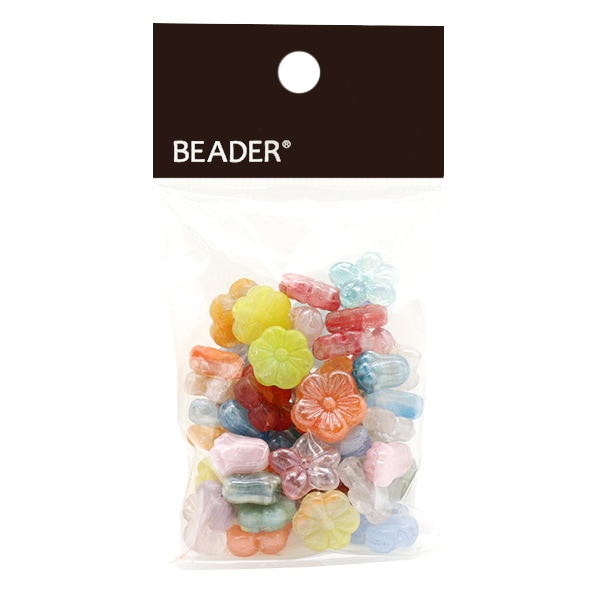 ビーズ 『チェコビーズ ミックスアソートパック 50g フラワーズマルチ