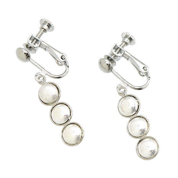 工芸用品 『イヤリング 白 OE-462』 工芸,ステンドグラス・七宝