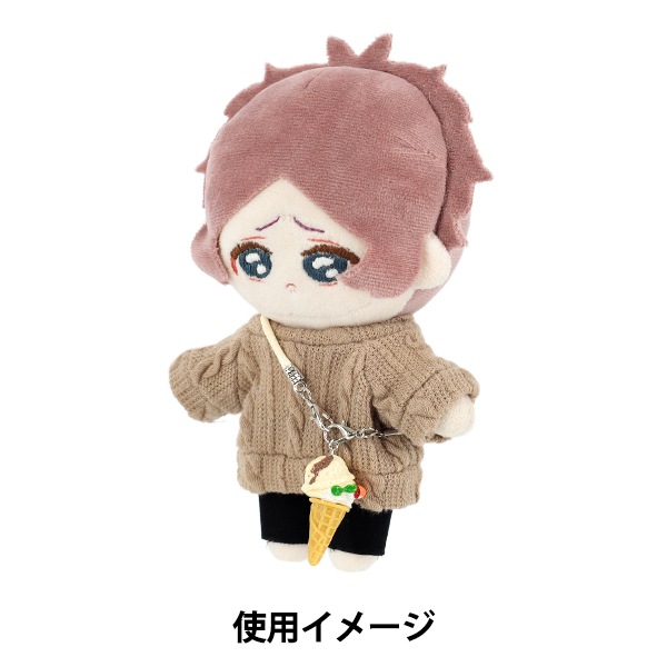 ハンドメイド ぬいぐるみ 【tutumi】様 サイハテ-ぷち バニラアイス ぬいぐるみ衣装 『推しぬいアイテム アイスクリーム バニラ M/Lサイズ