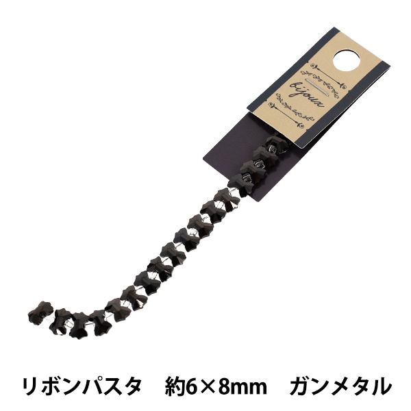 ビーズ 『ガラスビーズ リボンパスタ 約6×8mm ゴールドラスター JAN25