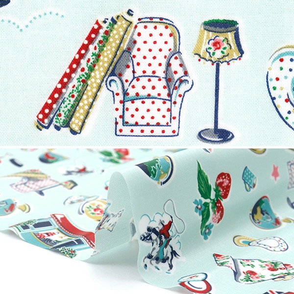 生地 『Cath Kidston シーチングラミネート カットクロス 約103×50cm