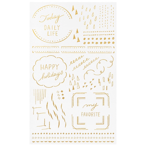 文房具 『箔転写シール 幾何学柄 82617006』 MIDORI ミドリ 画材・文具