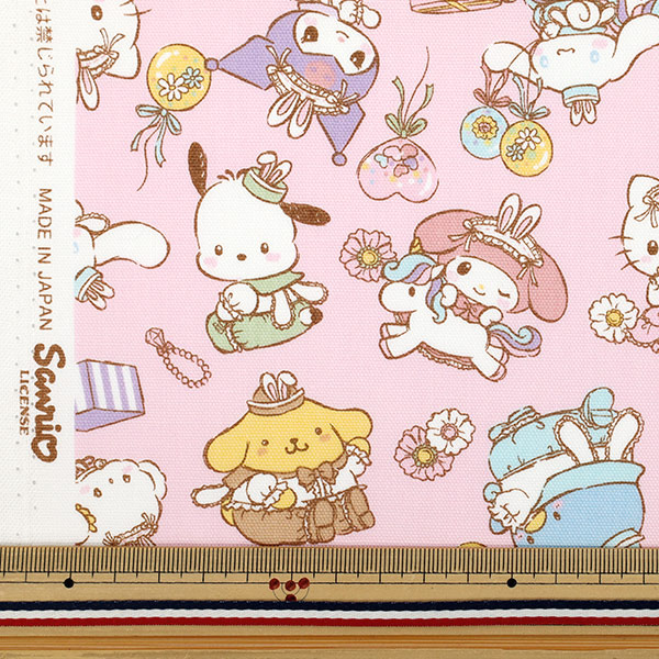 数量5から】 生地 『オックス サンリオキャラクターズ ピンク G-8978