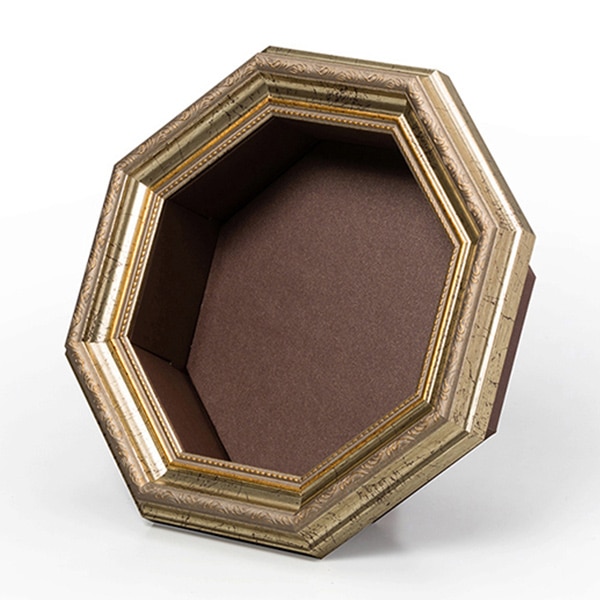 額 『フレーム+紙BOX ロイヤル 8角形 クラシックゴールド』 画材