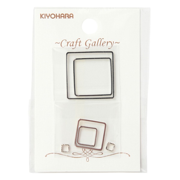 レジン材料 『リングパーツ スクエア シルバー RCH-121』 ビーズ