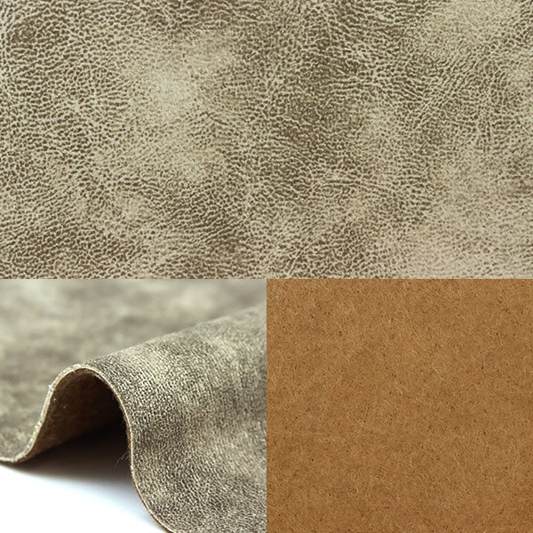 生地 『革調フェルト カットクロス 約140cm×50cm ライトグレー C