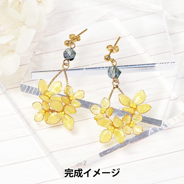 レジンキット 『フラワーアクセサリー ナノハナのイヤーアクセサリー