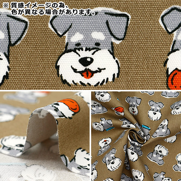数量5から】 生地 『オックス シュナウザー サーモンピンク