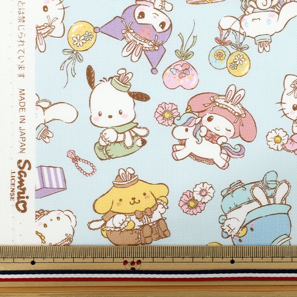 数量5から】 生地 『オックス サンリオキャラクターズ サックス G-8978