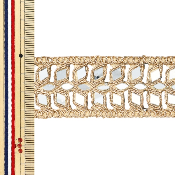 数量5から】 手芸ブレード 『2025 ミラーブレード ゴールド×シルバー M