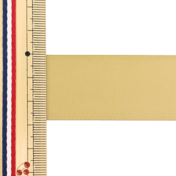 リボン 『ポリエステル両面サテンリボン 黄土色 28mm×3m』 服飾,リボン