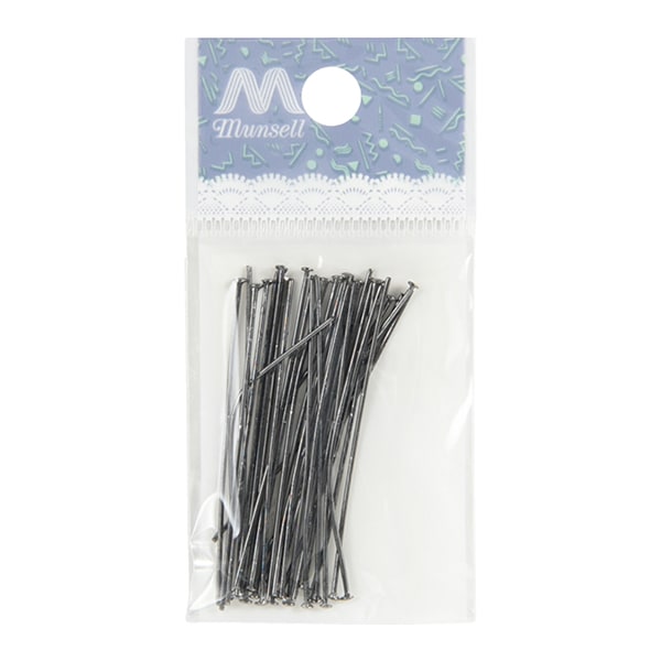 手芸金具 『Tピン ブラック 0.7mm×45mm』 ビーズ,ビーズ金具,ピン類,T