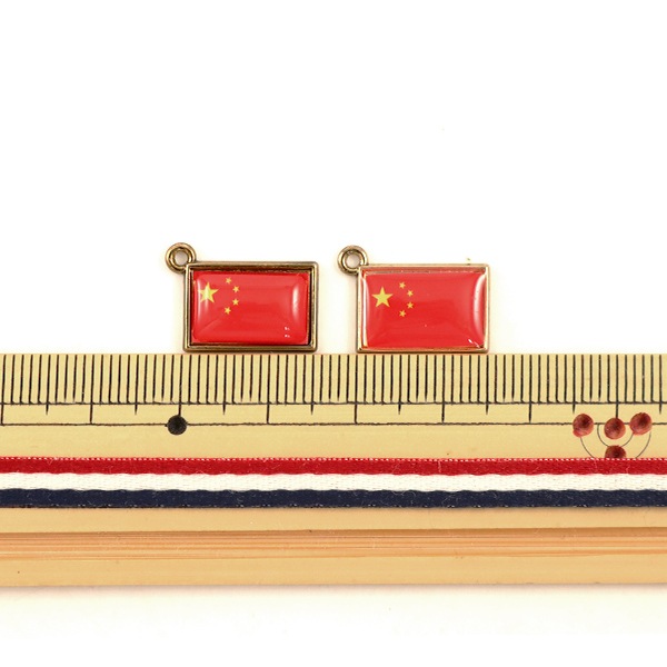 アクセサリー素材 『国旗チャーム 中国 GN-33-20S-03』 ビーズ