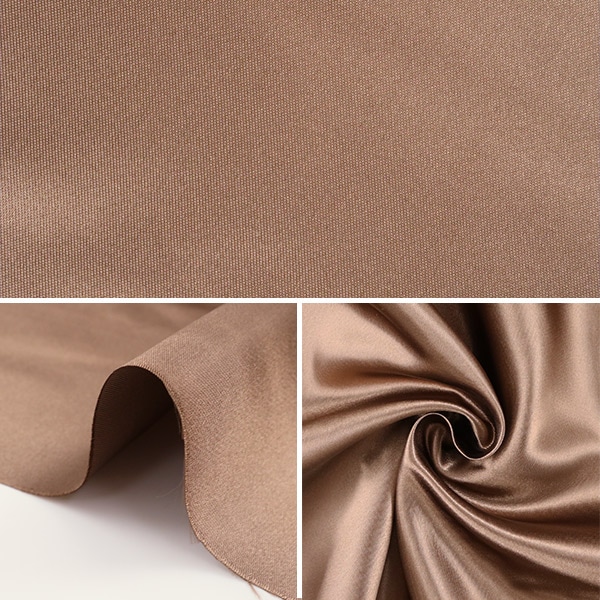 生地サンプル③ 数量5から】 生地 『セラミカサテン 310-21 コゲチャ』 生地・布