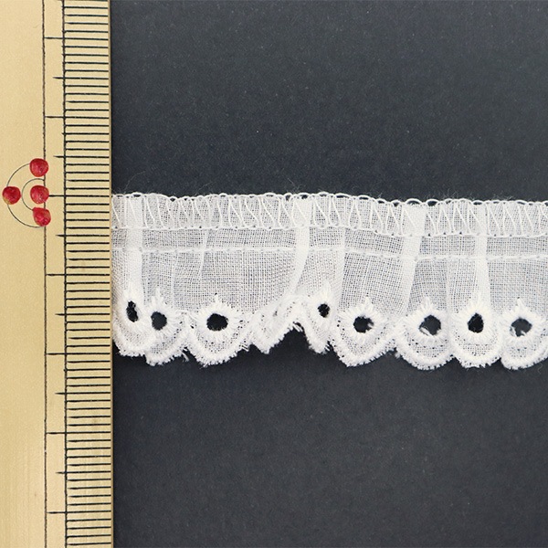 数量5から】 レース 『綿フリル 2番色 4753F-2』 服飾,綿レース,綿 