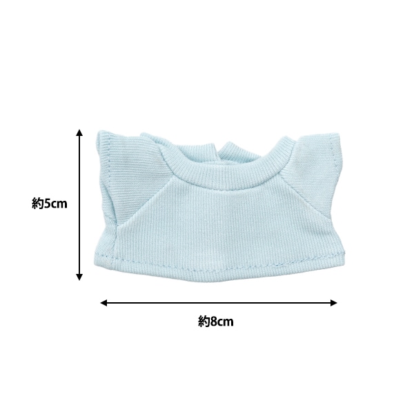 手芸パーツ 『ぬいぐるみ服 シンプルTシャツ Mサイズ ライトブルー MPA