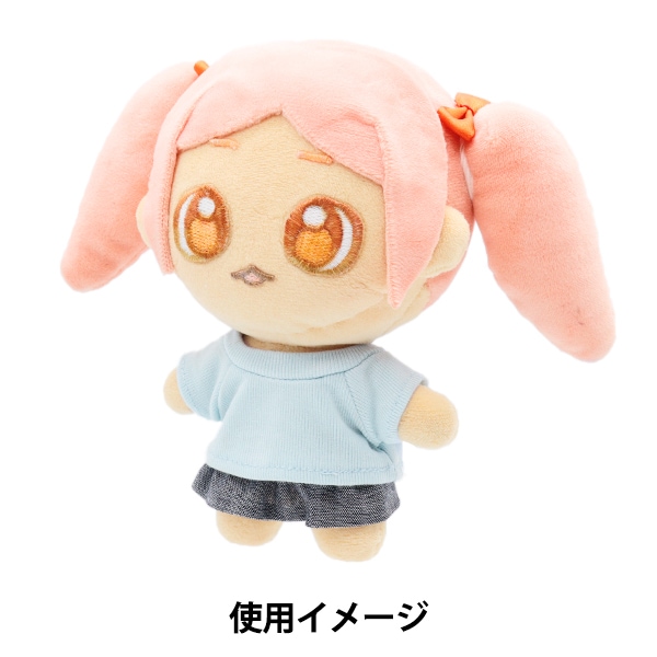 手芸パーツ 『ぬいぐるみ服 シンプルTシャツ Mサイズ ライトブルー MPA