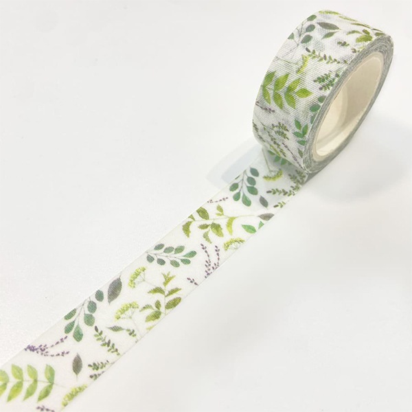 海外マステ　10個　和紙 装飾マステ 木田森果　 guomoomoo 巨光棉 文具 『布マステ ブルームグリーン TM 0B0』 包む TSUTSUM 画材・文具