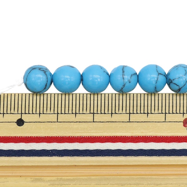 アクセサリー素材 『天然石ラウンド ターコイズ 約8mm 12個入り