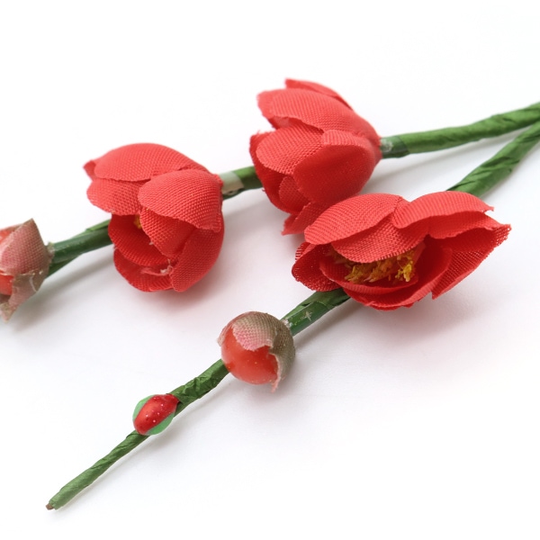 造花 シルクフラワー 『梅ピック レッド V23210-003』 フラワー,シルク
