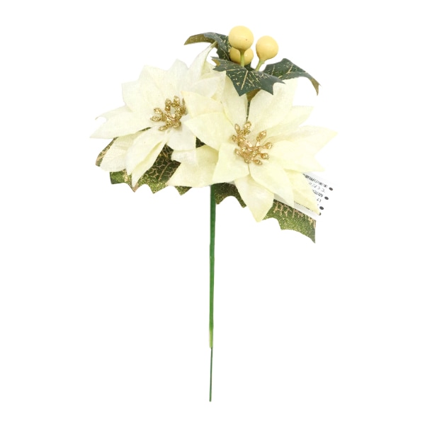 造花 シルクフラワー 『メタリックナローリーフ シルバー XE-8276