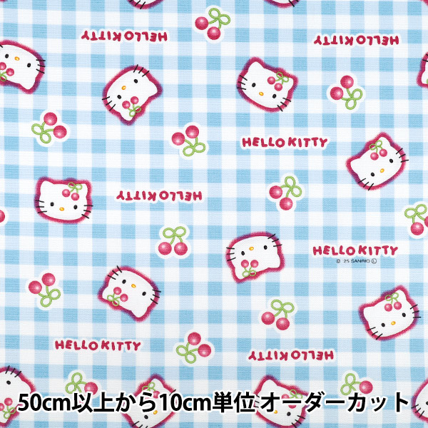 数量5から】 生地 『オックス ハローキティ さくらんぼ ピンク 832032