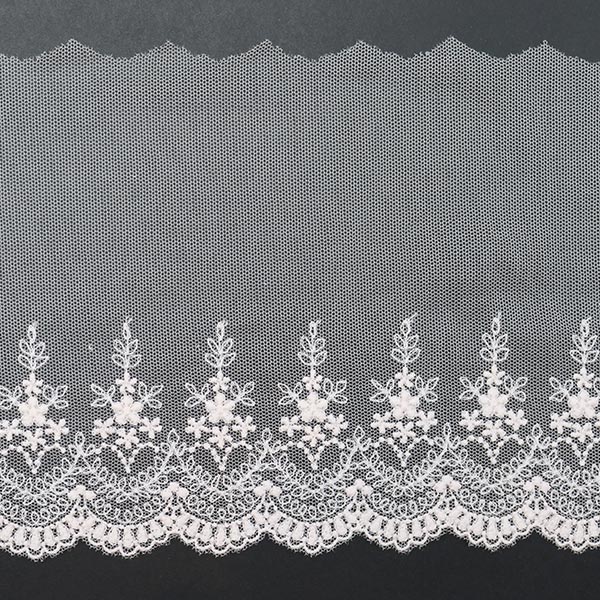 チュールレース一覧 R-12 楽天市場】広幅 チュールレース 雪の結晶 カット売り チュール レース