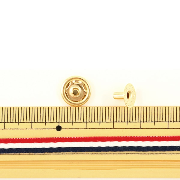 手芸金具 『ホック 中 本金 10個入り 11042-11』 LEATHER CRAFT