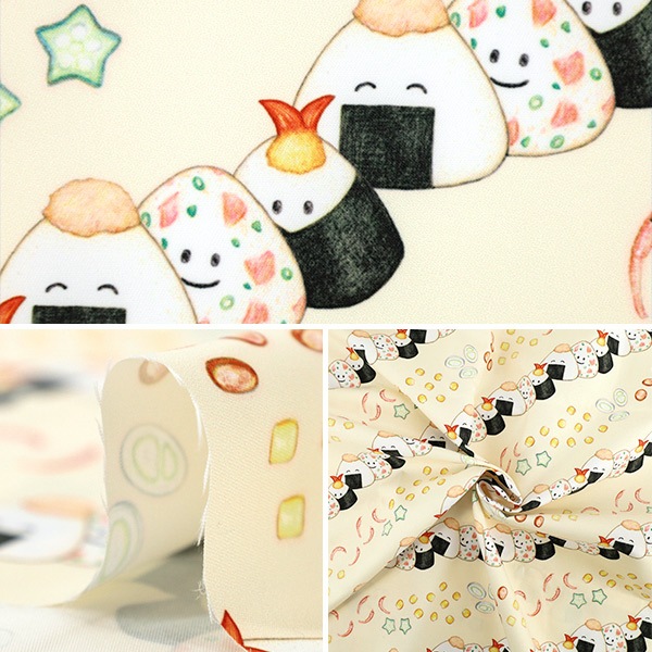 生地 『まいのおやつ まほうのわくわくおにぎり カットクロス 約150cm