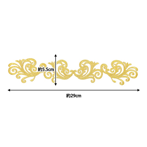 手芸パーツ 『アイロン接着モチーフ ゴールド CM2334』 服飾,パーツ