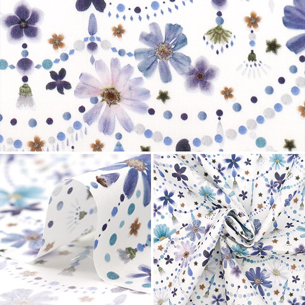 数量5から】 生地 『リバティ・ファブリックス タナローン フローラル