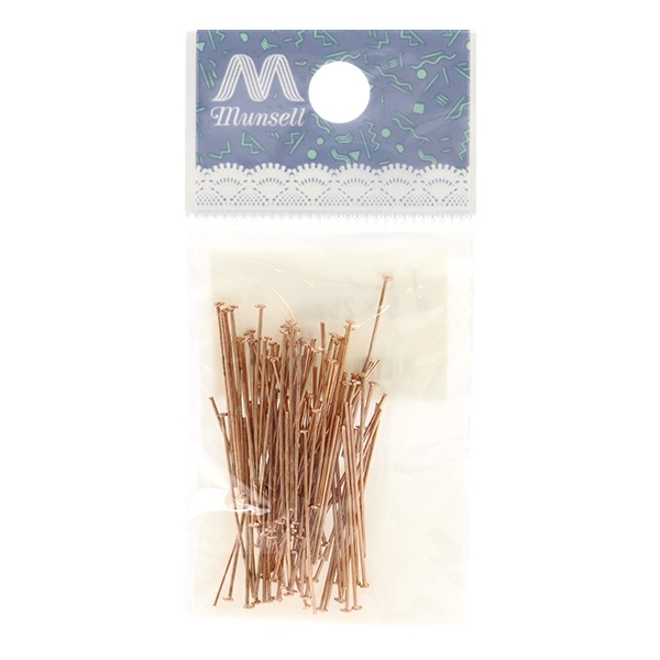 手芸金具 『Tピン 極細 ピンクゴールド 0.5mm×25mm 5g』 ビーズ,ビーズ