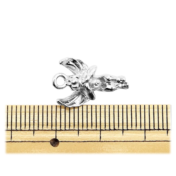 手芸金具 『チャームパーツ 天使 シルバー 271/0329』 ビーズ,ビーズ