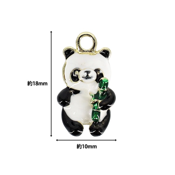 アクセサリー素材 『エポチャーム パンダ ゴールド APC25711』 ビーズ