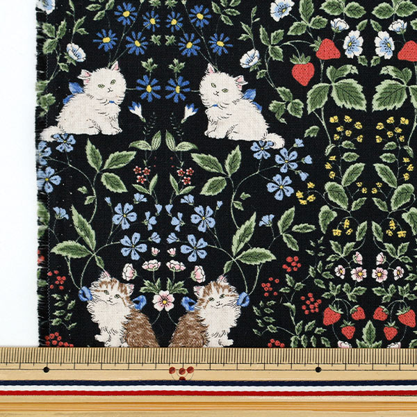 楓さま専用　WGキット2×10個 数量5から】 生地 『10番オックス キャットガーデン ブラック