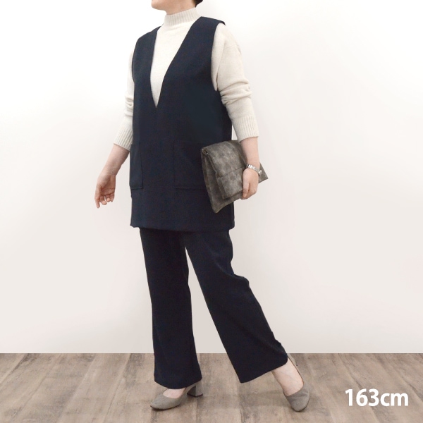 ベスト 『深Vネックベスト ネイビー SA00243-30-NV』 GUNNII