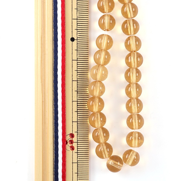 手芸金具 『ガラス丸玉 8mm 約26粒 ライトゴールド』 ビーズ