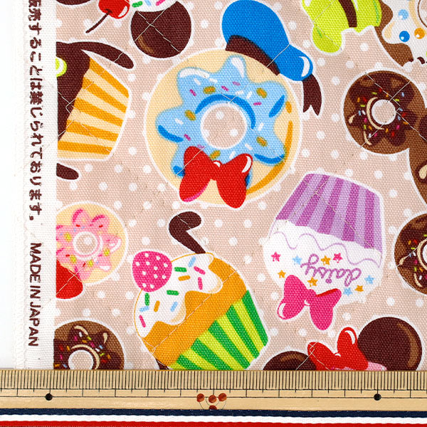 数量5から】 生地 『オックスキルト ミッキー&フレンズ スイーツ GRQ