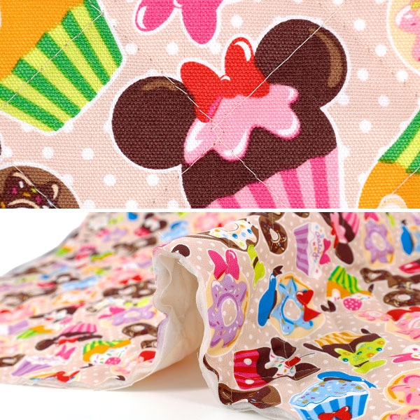 数量5から】 生地 『オックスキルト ミッキー&フレンズ スイーツ GRQ