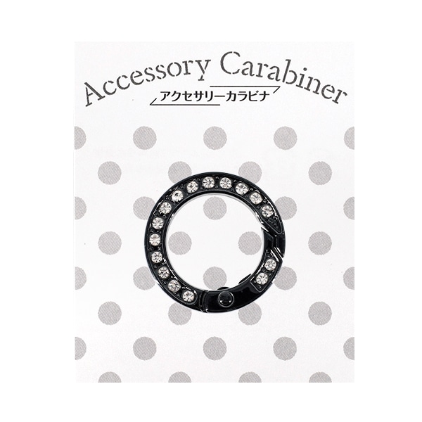 手芸金具 『アクセサリーカラビナ ラインストーンリング 約25×25mm