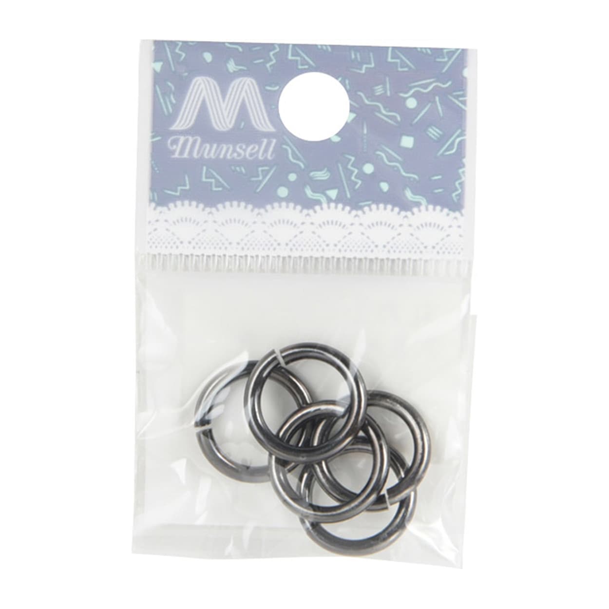 手芸金具 『丸カン ブラック 2.0×14mm』 ビーズ,ビーズ金具,カン類,丸