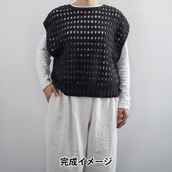 編み物キット 『バックスリット透かしベストA 25S-0401』 DARUMA