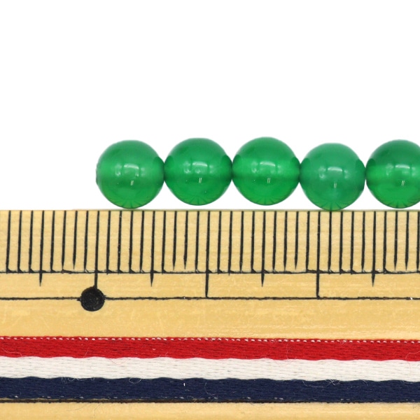 アクセサリー素材 『天然石ラウンド グリーンメノウ 約6mm 16個入り