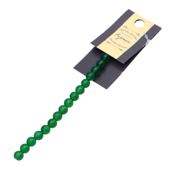 アクセサリー素材 『天然石ラウンド グリーンメノウ 約6mm 16個入り