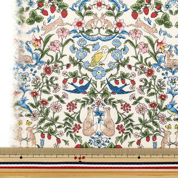 数量5から】 生地 『10番オックス アニマルガーデン キナリ R9014-2A